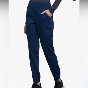 Jogger Scrubs for Women Workwear Revolution, Soft Stretch, Navy Small Tall